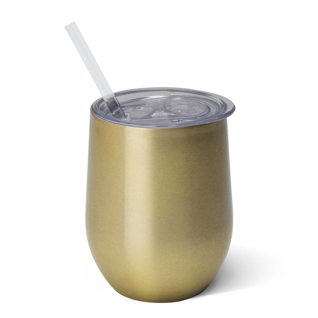Swig Gold 12 oz Stemless Wine Cup