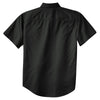 Port Authority Men's Black Short Sleeve Twill Shirt