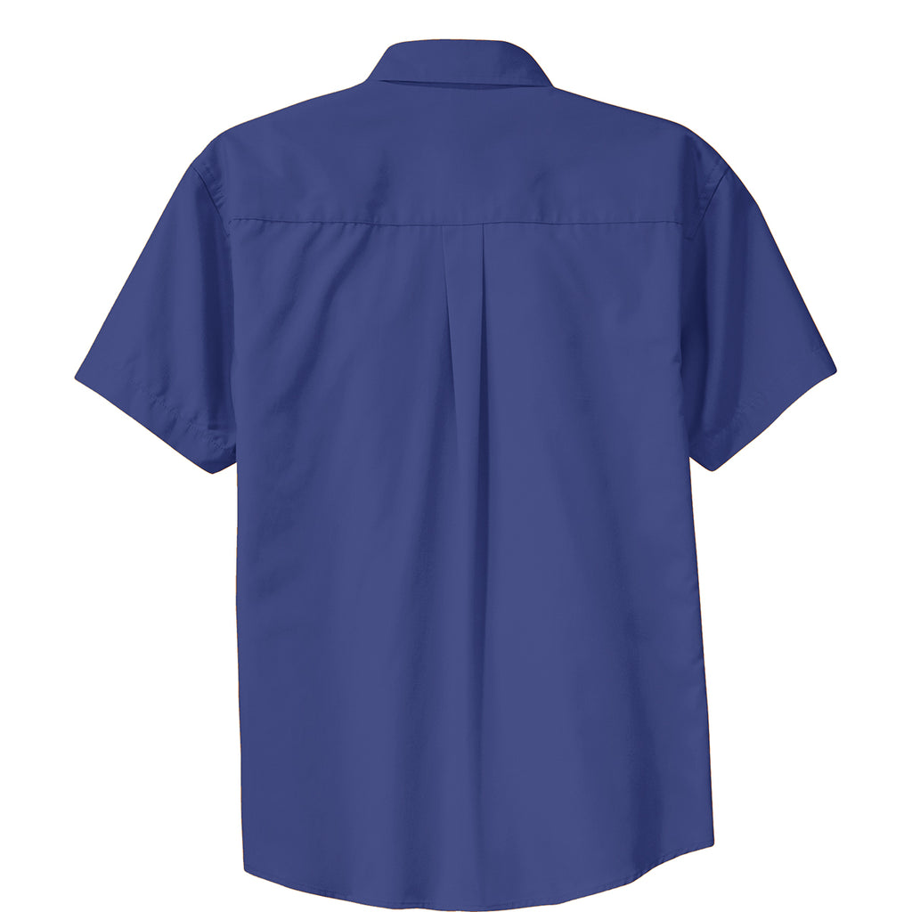 Port Authority Men's Mediterranean Blue Short Sleeve Easy Care Shirt