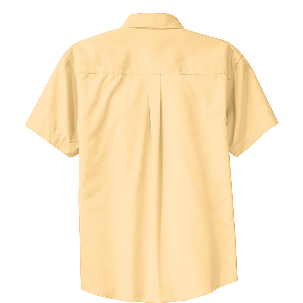 Port Authority Men's Yellow Short Sleeve Easy Care Shirt