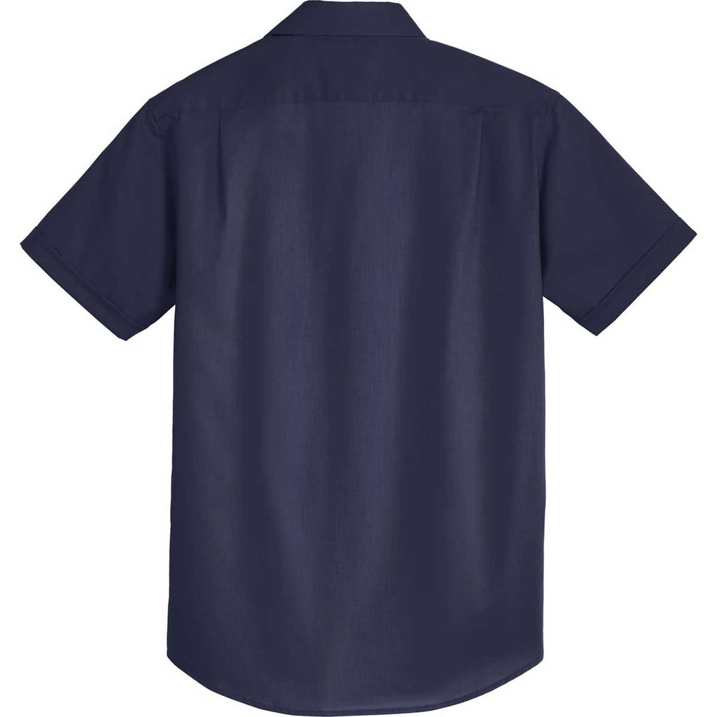 Port Authority Men's True Navy Short Sleeve SuperPro Twill Shirt