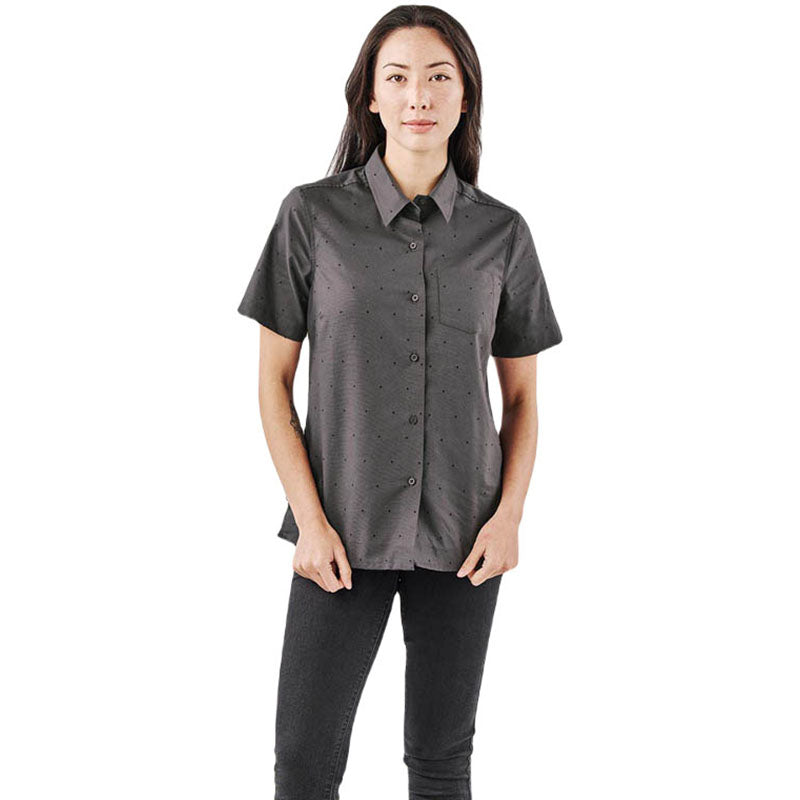 Stormtech Women's Carbon/Black Molokai Short Sleeve Shirt