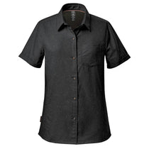 Stormtech Women's Black/Carbon Skeena Short Sleeve Shirt