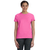 Hanes Women's Pink 4.5 oz. 100% Ringspun Cotton nano-T T-Shirt