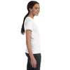 Hanes Women's White 4.5 oz. 100% Ringspun Cotton nano-T T-Shirt