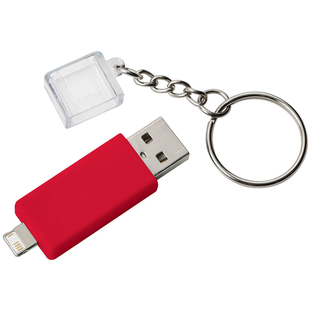 Bullet Red Slot 2-in-1 Charging Keychain