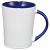 Bullet White with Blue Trim Aura 14oz Ceramic Mug