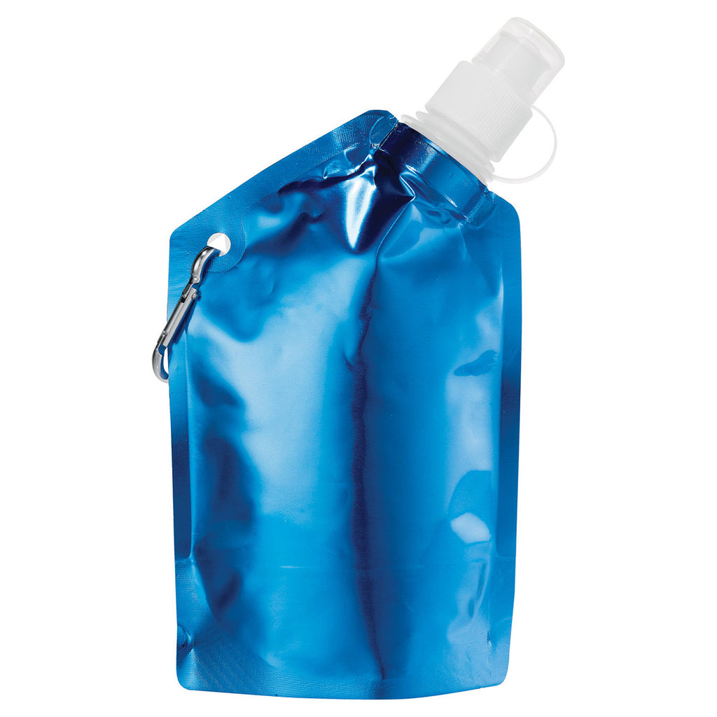Bullet Metallic Blue Baja 12oz Water Bag with Carabiner