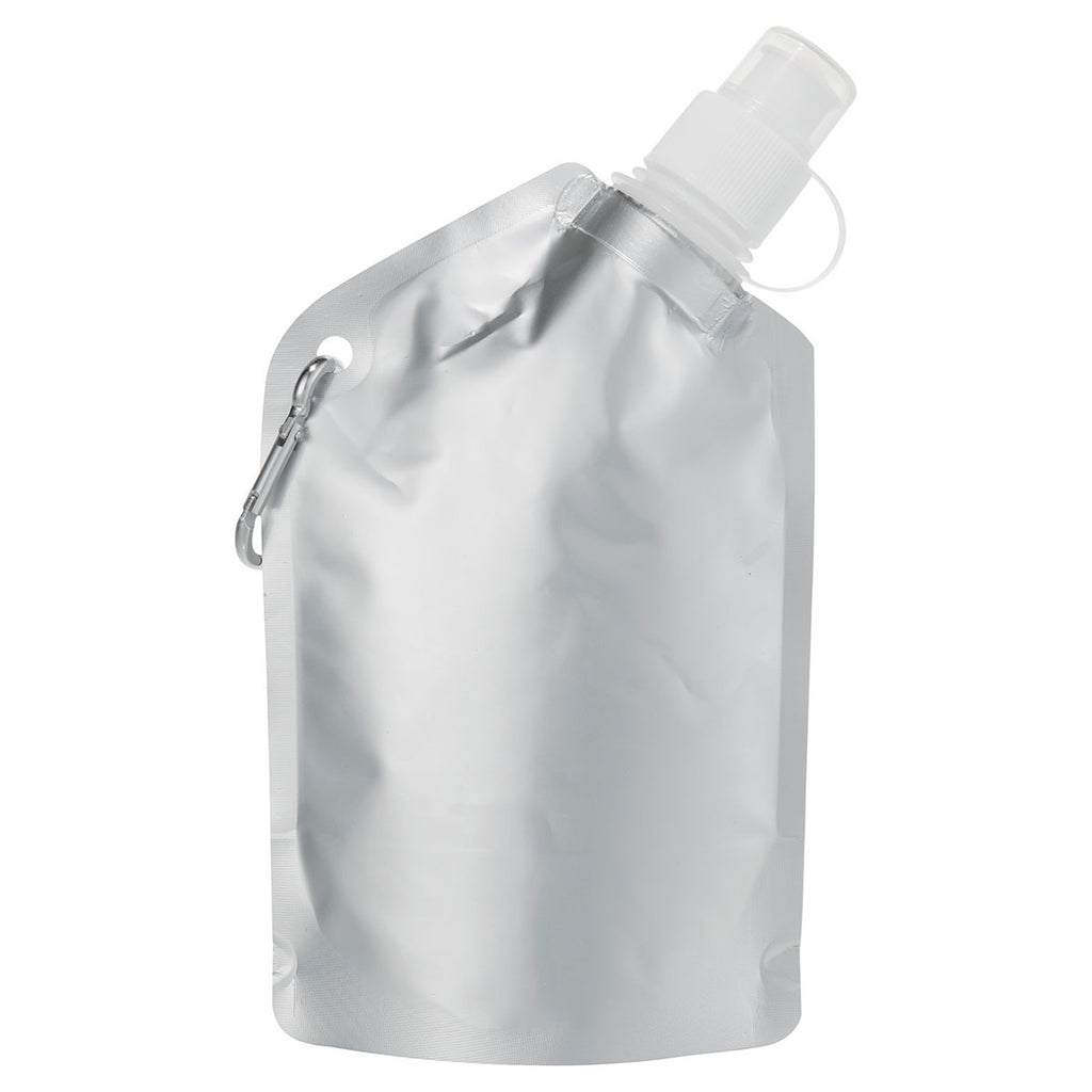 Bullet Metallic Grey Baja 12oz Water Bag with Carabiner
