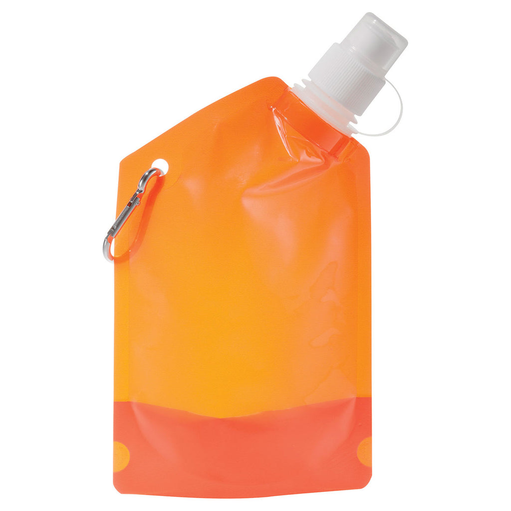 Bullet Translucent Orange Baja 12oz Water Bag with Carabiner