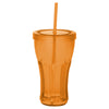Bullet Translucent Orange Fountain Soda 16oz Tumbler with Straw