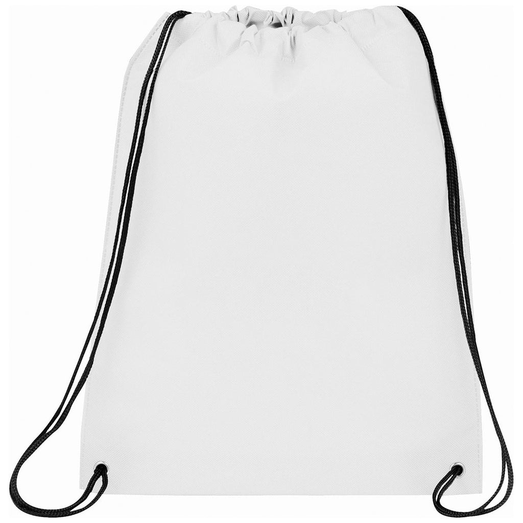 Bullet White Champion Heat Seal Drawstring Bag