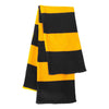 Sportsman Black/Gold Rugby Striped Knit Scarf
