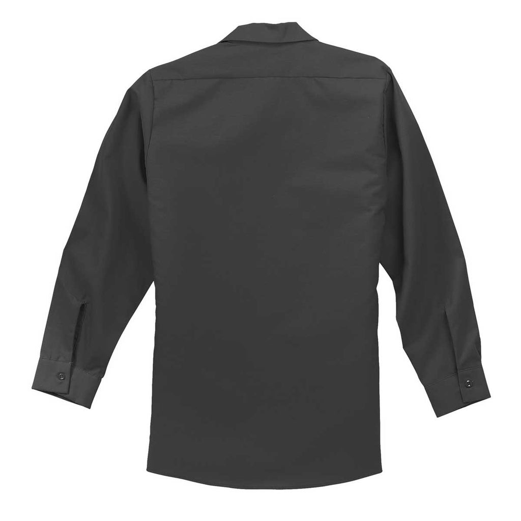 Red Kap Men's Tall Charcoal Long Sleeve Industrial Work Shirt