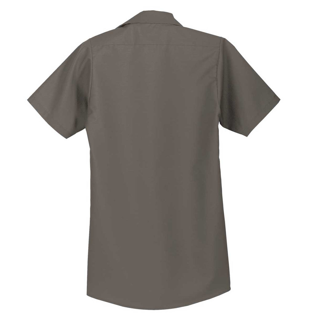 Red Kap Men's Tall Grey Short Sleeve Industrial Work Shirt