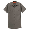 Red Kap Men's Grey Short Sleeve Industrial Work Shirt