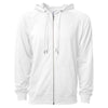 Independent Trading Co. Unisex White Icon Lightweight Loopback Terry Zip Hood