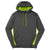 Sport-Tek Men's Dark Smoke Grey/ Lime Shock Sport-Wick Fleece Colorblock Hooded Pullover