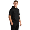 Sport-Tek Men's Black Sport-Wick Fleece Short Sleeve Pullover Hoodie