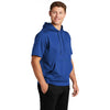 Sport-Tek Men's True Royal Sport-Wick Fleece Short Sleeve Pullover Hoodie