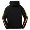 Sport-Tek Men's Black/ Gold Sleeve Stripe Pullover Hooded Sweatshirt