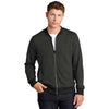 Sport-Tek Men's Heather Black Lightweight French Terry Bomber