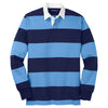 Sport-Tek Men's True Navy/Carolina Blue Long Sleeve Rugby Polo