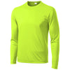Sport-Tek Men's Neon Yellow Long Sleeve PosiCharge Competitor Tee