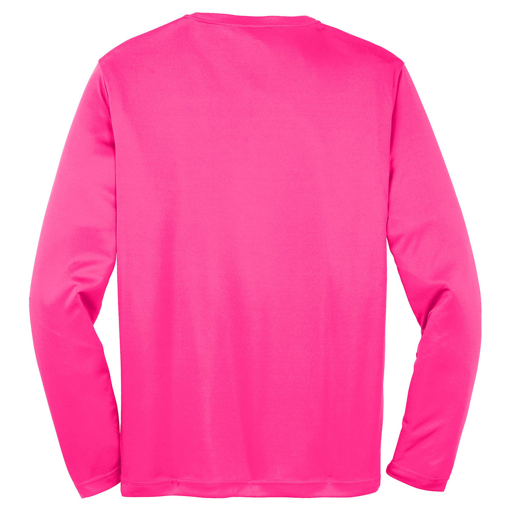 Sport-Tek Men's Neon Pink Long Sleeve PosiCharge Competitor Tee