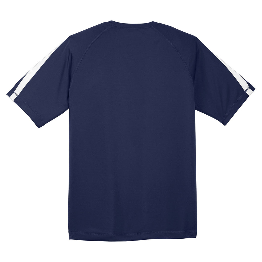 Sport-Tek Men's True Navy/White Colorblock PosiCharge Competitor Tee