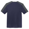 Sport-Tek Men's True Navy/ Iron Grey PosiCharge Competitor Sleeve-Blocked Tee