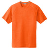 Sport-Tek Men's Deep Orange Heather PosiCharge Tri-Blend Wicking Raglan Tee