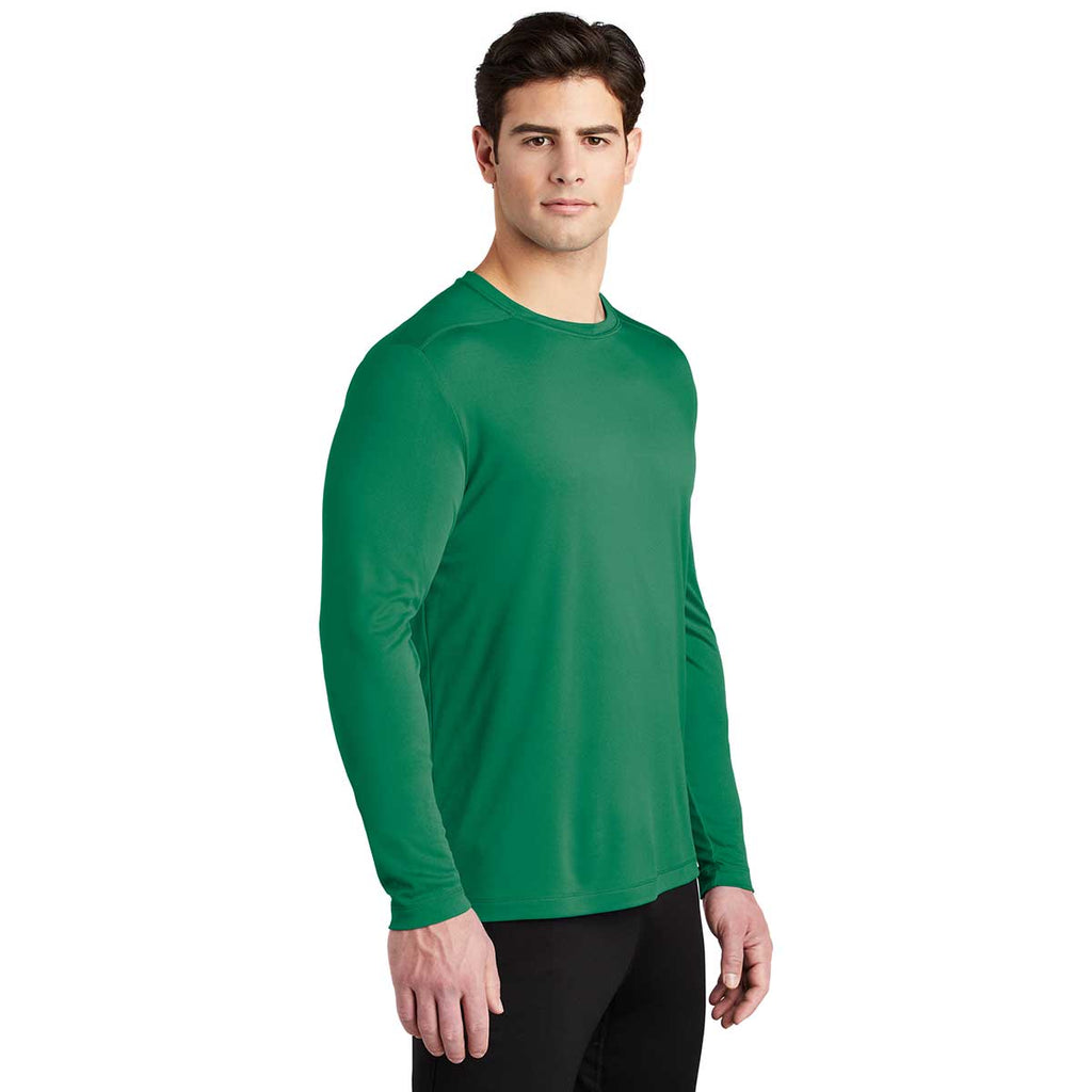 Sport-Tek Men's Kelly Green Posi-UV Pro Long Sleeve Tee