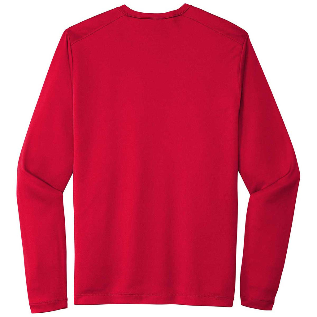 Sport-Tek Men's True Red Posi-UV Pro Long Sleeve Tee