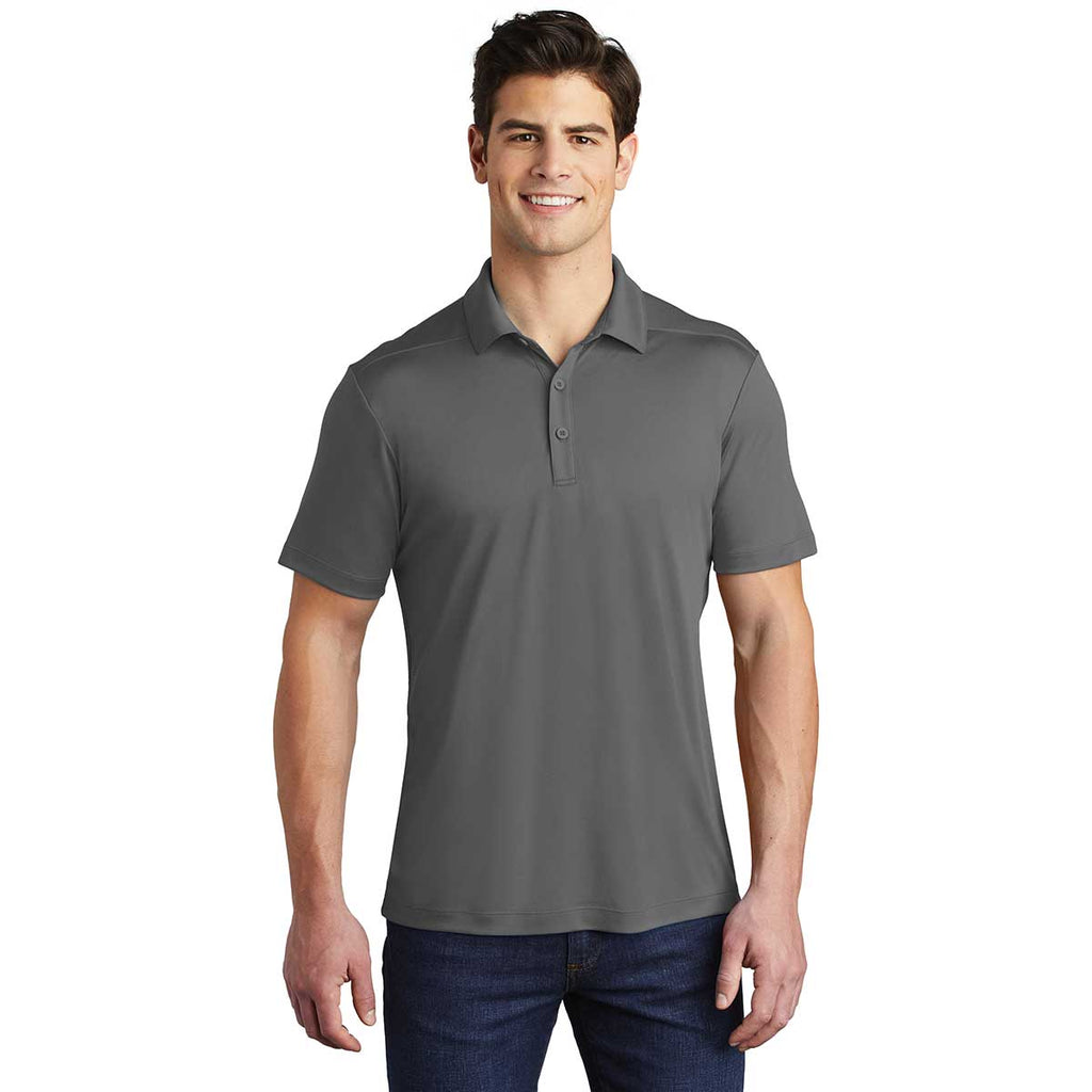 Sport-Tek Men's Dark Smoke Grey Posi-UV Pro Polo