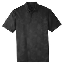 Sport-Tek Men's Black Embossed PosiCharge Tough Polo