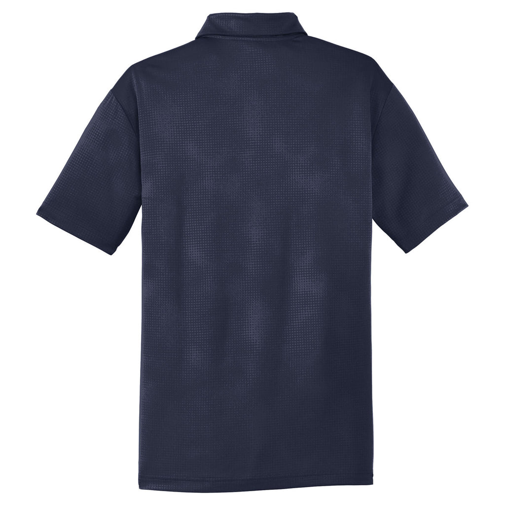 Sport-Tek Men's True Navy Embossed PosiCharge Tough Polo