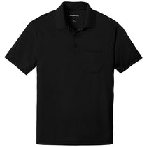 Sport-Tek Men's Black PosiCharge RacerMesh Pocket Polo