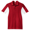 Sport-Tek Men's True Red/White Side Blocked Micropique Sport-Wick Polo