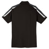Sport-Tek Men's Black/Iron Grey/White Tricolor Shoulder Micropique Sport-Wick Polo