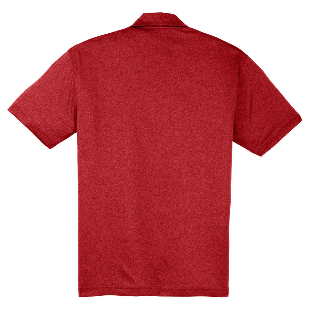 Sport-Tek Men's Scarlet Heather Contender Polo