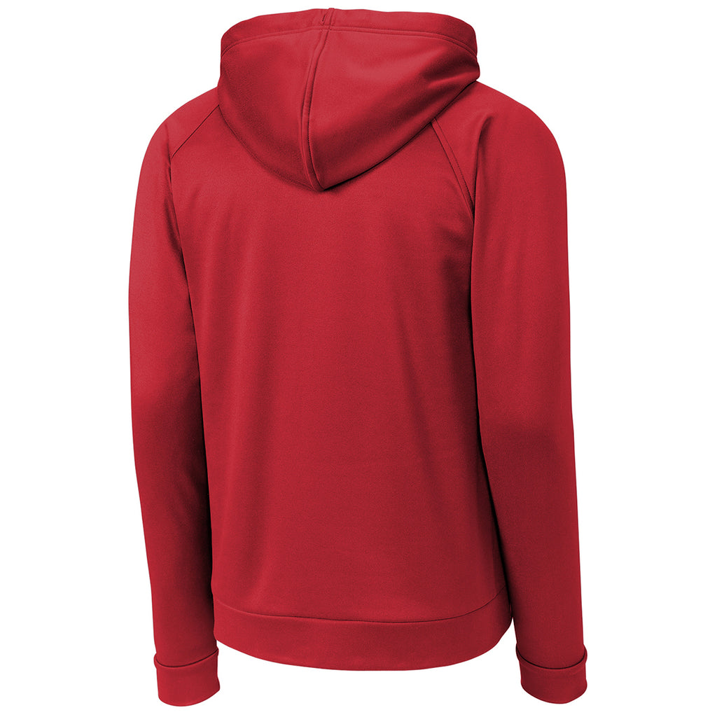 Sport-Tek Men's True Red Re-Compete Fleece Pullover Hoodie