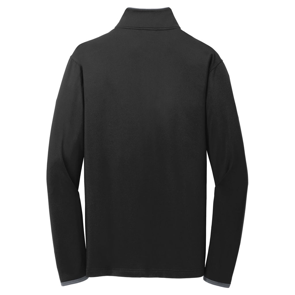 Sport-Tek Men's Black/ Charcoal Grey Sport-Wick Stretch Contrast Full-Zip Jacket