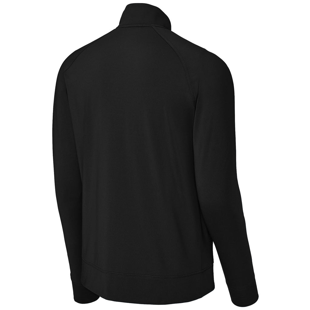 Sport-Tek Men's Black Sport-Wick Stretch Full-Zip Cadet Jacket