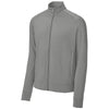 Sport-Tek Men's Charcoal Grey Sport-Wick Stretch Full-Zip Cadet Jacket