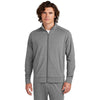 Sport-Tek Men's Charcoal Grey Heather Sport-Wick Stretch Full-Zip Cadet Jacket