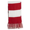 Sport-Tek Spectator True Red/White Scarf