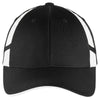 Sport-Tek Black/White Dry Zone Mesh Inset Cap