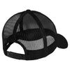 Sport-Tek Black/Black PosiCharge Competitor Mesh Back Cap