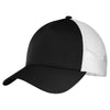 Sport-Tek Black/White PosiCharge Competitor Mesh Back Cap